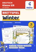 Vorschau - Spiele - Winter Brettspiel | Präteritum | 60 Karten, 2 Stufen, Lösung auf der Rückseite | LRS | Klasse 5–6 - Deckblatt