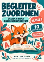 Vorschau - Arbeitsblätter - Begleiter zuordnen Klasse 1 – Tierfreunde | Deutsch Klasse 1 | 10 Arbeitsblätter als PDF - Deckblatt