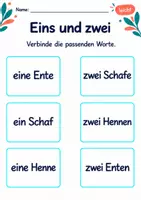 Vorschau - Arbeitsblätter - Einzahl und Mehrzahl Klasse 1 – Tierfreunde | Deutsch Klasse 1 | 10 Arbeitsblätter als PDF - Seite 2