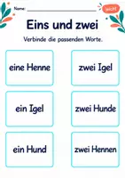 Vorschau - Arbeitsblätter - Einzahl und Mehrzahl Klasse 1 – Tierfreunde | Deutsch Klasse 1 | 10 Arbeitsblätter als PDF - Seite 3