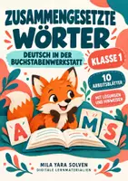 Vorschau - Arbeitsblätter - Zusammengesetzte Wörter Klasse 1 – Tierfreunde | Deutsch Klasse 1 | 10 Arbeitsblätter als PDF - Deckblatt
