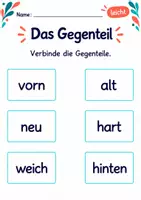 Vorschau - Arbeitsblätter - Gegensätze finden Klasse 1 – Tierfreunde | Deutsch Klasse 1 | 10 Arbeitsblätter als PDF - Seite 2