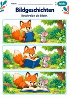Vorschau - Arbeitsblätter - Bildergeschichten erzählen Klasse 1 – Tierfreunde | Deutsch Klasse 1 | 10 Arbeitsblätter als PDF - Seite 3