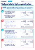 Vorschau - Arbeitsblätter - Wahrscheinlichkeiten vergleichen | Mathematik Klasse 8 Gymnasium | 10 Arbeitsblätter mit Lösungen als PDF - Seite 2