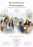 Vorschau - Unterrichtsreihen - Demokratie & Staat – 8 große PoWi-Lernwerkstätten & komplette Unterrichtseinheiten | Grundgesetz, Bundestag, Bundesregierung, Gewaltenteilung, Gesetzgebung, Föderalismus & Verfassungsgericht | Arbeitsblätter mit Lösungen - Seite 1