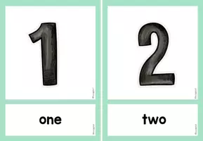 Vorschau - Bildkarten - Flashcards Numbers 0-20 - Bild- und Wortkarten - Seite 3