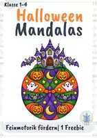 Vorschau - Mal- und Bastelvorlagen - Mandala Halloween Gruselvilla - Deckblatt