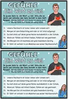 Vorschau - Aufgabenkarten - Ein Wort zu viel – Gefühle & Emotionen | 16 Sätze | 2-fach differenziert | Deutsch & DaZ - Seite 1