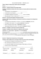 Aperçu - Préparation de séance / Séance complète - CE1 évaluation et son corrigé les repères temporels H2 - Page 1