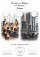 Vorschau - Unterrichtsreihen - Demokratie, Diktatur & politische Systeme – Große PoWi-Lernwerkstatt | Demokratie und Autokratie, Gewaltenteilung, Rechtsstaat, parlamentarisches und präsidentielles System & Demokratieindizes | Mit Lösungen - Deckblatt