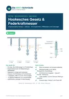 Vorschau - Unterrichtsreihen - Hookesches Gesetz & Federkraftmesser – Arbeitsblätter mit Experiment, Hilfekarten & Lösungen (Niveau 1, Physik Klasse 7/8) - Seite 1