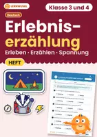 Vorschau - Arbeitsblätter - Erlebniserzählung schreiben – Übungsheft | Klasse 3 und 4 | mit Lösungen - Deckblatt