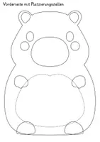 Vorschau - Mal- und Bastelvorlagen - Capybara-Laterne basteln – Kopiervorlagen mit Platzierungshilfen - Seite 3