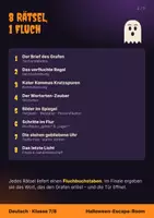 Vorschau - Arbeitsblätter - Halloween Escape Room Deutsch 7 8 – Rechtschreibung, Komma & Wortarten - Seite 2