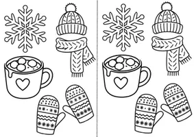 Aperçu - Jeux - Cahier coloriage Période 3 - Hiver ❄️ - Page 3
