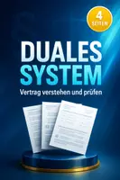 Vorschau - Arbeitsblätter - Duales System, Ausbildungsvertrag - Wirtschafts- und Sozialkunde Berufsschule, Aufgaben - Deckblatt