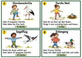 Vorschau - Spiele - Vogel Bewegungskarten für Klasse 1–4 - Bewegungspausen mit Parcours - Seite 3