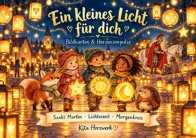 Vorschau - Bildkarten - Ein kleines Licht für dich – Bildkarten & Impulse für den Morgenkreis | Sankt Martin und Lichterzeit - Deckblatt