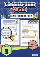 Vorschau - Arbeitsblätter - Lebensraum Wald Klasse 3 | Stockwerke, Pilze, Waldboden und Waldschutz | mit Lösungen - Deckblatt