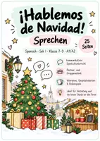 Vorschau - Arbeitsblätter - Spanisch Weihnachten Sprechanlässe Klasse 7–9 – ¡Hablemos de Navidad! - Deckblatt