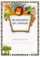 Vorschau - Stationenlernen - Safari-Forscherheft/ Stationsarbeit - Die Kennzeichen der Lebewesen - Seite 1