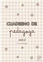 Vista previa - Hojas de trabajo - Cuaderno de la Pedagoga 2026/2027 | Planificador y Registro de Intervención - Portada
