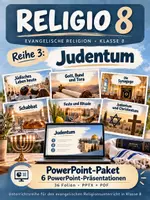 Vorschau - Unterrichtsreihen - RELIGIO 8 - Reihe 3: Judentum | 6 PPP zu den ABs - Deckblatt