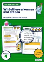 Vorschau - Arbeitsblätter - Wirbeltiere Klasse 4 | Fünf Tiergruppen erkennen, vergleichen und ordnen | mit Lösungen - Deckblatt