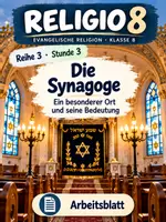 Vorschau - Unterrichtsreihen - RELIGIO 8 – Die Synagoge | Gebet, Lernen & Gemeinschaft - Deckblatt