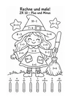 Vorschau - Arbeitsblätter - Halloween-Rechenmalblätter - Bundle - vierfach differenziert - Seite 3