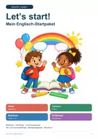 Vorschau - Arbeitsblätter - Let’s start! Englisch Klasse 1 – Starterpaket mit Bildkarten, Bingo und Bewegungsspielen - Deckblatt