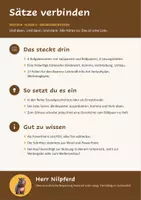Vorschau - Arbeitsblätter - Gruselgeschichten Klasse 5: Sätze verbinden (Deutsch, Konjunktionen statt „und dann“, mit Übungsseite, Lösungen und Folien) - Seite 1