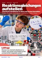 Vorschau - Unterrichtsreihen - Reaktionsgleichungen aufstellen & ausgleichen – Chemie - Deckblatt
