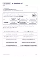 Vorschau - Arbeitsblätter - KI oder nicht KI? – Gratis-Einstieg künstliche Intelligenz, Klasse 3/4 - Seite 1