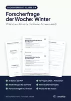 Vorschau - Arbeitsblätter - Forscherfrage der Woche: Winter – 10 Forscherfragen mit Mini-Experimenten, Klasse 2–4 - Deckblatt