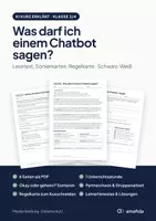 Vorschau - Arbeitsblätter - Was darf ich einem Chatbot sagen? – KI kurz erklärt, Klasse 3/4 (Datenschutz) - Deckblatt