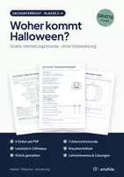 Vorschau - Arbeitsblätter - Woher kommt Halloween? – Gratis-Vertretungsstunde mit Kreuzworträtsel, Klasse 2–4 (Freebie) - Deckblatt
