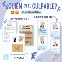 Vista previa - Unidades / Secuencias / Situaciones de Aprendizaje - 🔎 ¿QUIÉN ES EL CULPABLE? - Scape Room Musical 🎶 - página 1