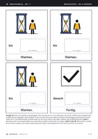 Vorschau - Fördermaterial/Inklusion - Wartekarten und Warten üben | Streifen, Übungsplan, 3 Stufen, Autismus - Seite 3