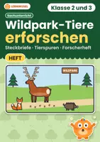 Vorschau - Arbeitsblätter - Wildpark Sachunterricht Klasse 2 3 | Forscherheft mit Beobachtungsprotokoll - Deckblatt