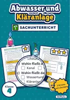 Vorschau - Arbeitsblätter - Abwasser und Kläranlage Klasse 4 | Weg des Wassers, Reinigungsstufen | mit Lösungen - Deckblatt