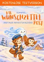 Vorschau - Spiele - Digitaler Adventskalender Grundschule Klasse 1 2 3 4 | Testversion mit 2 Türchen, Vorlesegeschichte & Mitmach-Rätsel | Die Wunschzettel-Post ausprobieren - Deckblatt