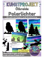 Vorschau - Stundenentwürfe - Kunstprojekt Winter Nordlichter Polarlichter - Seite 1