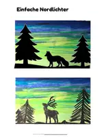 Vorschau - Stundenentwürfe - Kunstprojekt Winter Nordlichter Polarlichter - Seite 3