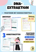 Vorschau - Stundenentwürfe - DNA-Extraktion als Praktikum: DNA aus Erdbeeren & Mundschleimhaut sichtbar machen | Unterrichtsreihe "Genetik", Biologie 9./10. Klasse – inkl. Versuchsprotokoll - Deckblatt