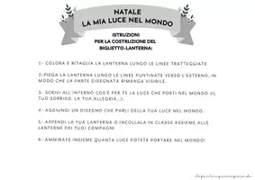 anteprima - Altro tipo di materiale - NATALE - BIGLIETTO LANTERNA - LA MIA LUCE NEL MONDO - Pagina 1