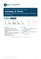 Vorschau - Stundenentwürfe - Bundle: Variablen & Terme (Modul 1) – komplette Reihe in 2 Niveaus mit Quiz-Präsentation und Tests - Seite 1
