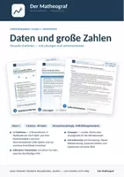 Vorschau - Stationenlernen - Daten und große Zahlen (Kl. 5) – Stationenlernen mit Lösungen - Deckblatt