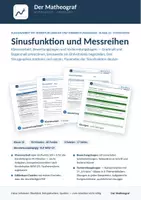Vorschau - Test - Sinusfunktion und Messreihen (Kl. 10) – Klassenarbeit mit Bewertung und Vorbereitung - Deckblatt