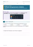 Vorschau - Arbeitsblätter - VIELFACHE UND GEMEINSAME VIELFACHE – differenziert mit Lösungen - Seite 1